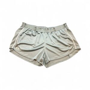 Under Armour Women's Light Gray/Green Athletic Shorts